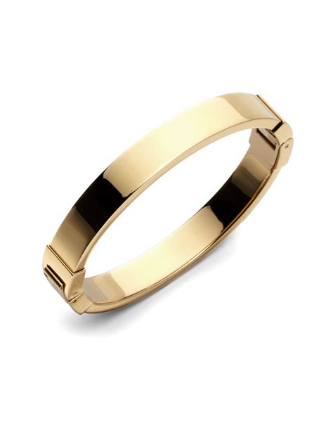 michael kors luxe goldtone crisscross hinged bangle bracelet|Michael Kors bracelets on clearance.